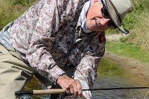 John Davenport  John Davenport from USA - Colorado, spending 2 days fishing with Jan at Sumava rivers within his trip through Europe. August 2015. Photo Jan Siman.  More pictures... : Otava, flyfishing