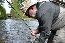 Bill Beddows  Otava river, September 2014. Photo by Jan Siman. : flyfishing, fly, fishing, Sumava, Czech Republic, muskareni